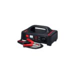 Portable battery charger for recharging car batteries.