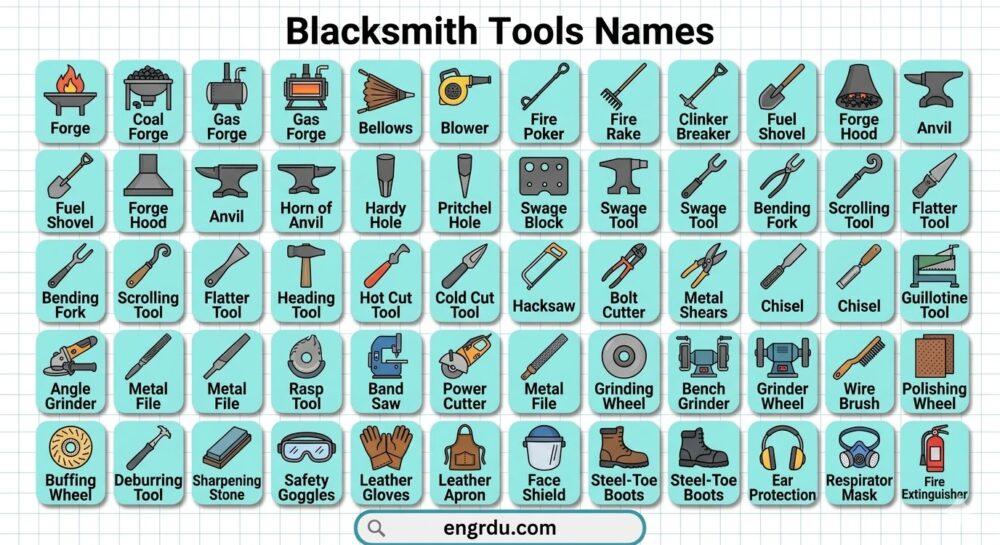 Blacksmith Tools Names and Their Uses with Pictures