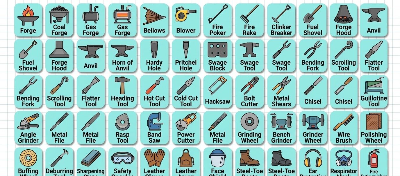 Blacksmith Tools Names and Their Uses with Pictures
