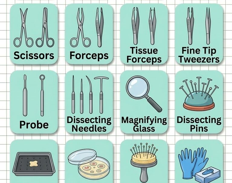 Dissection Tools Names in English with Uses and Pictures