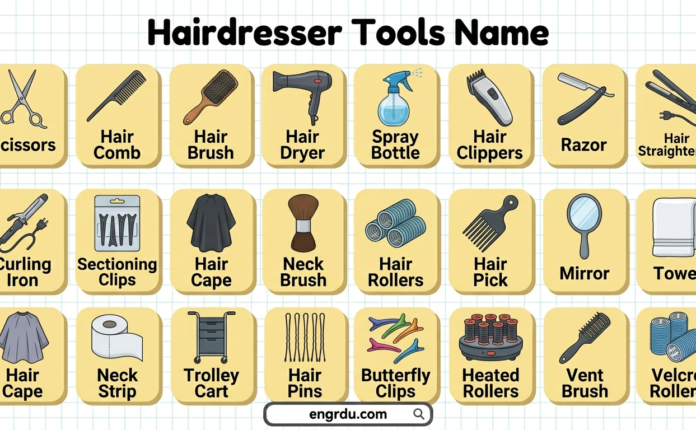 Hairdresser Tools Names in English