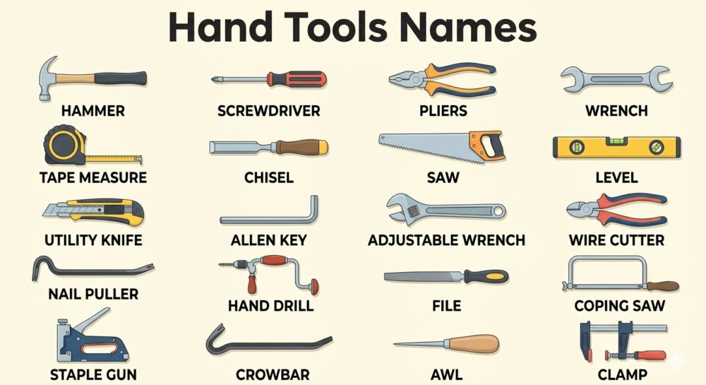 Hand Tools Name and Uses with Pictures