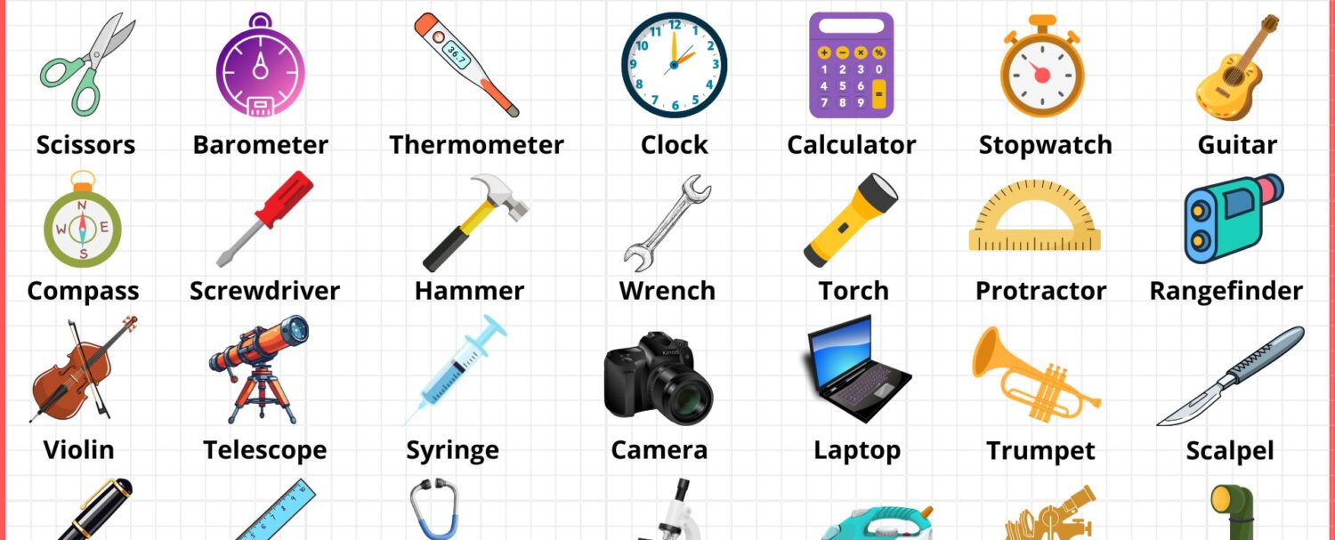 Instruments Names in English with Uses