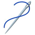 Sewing needle used for hand stitching and embroidery work.