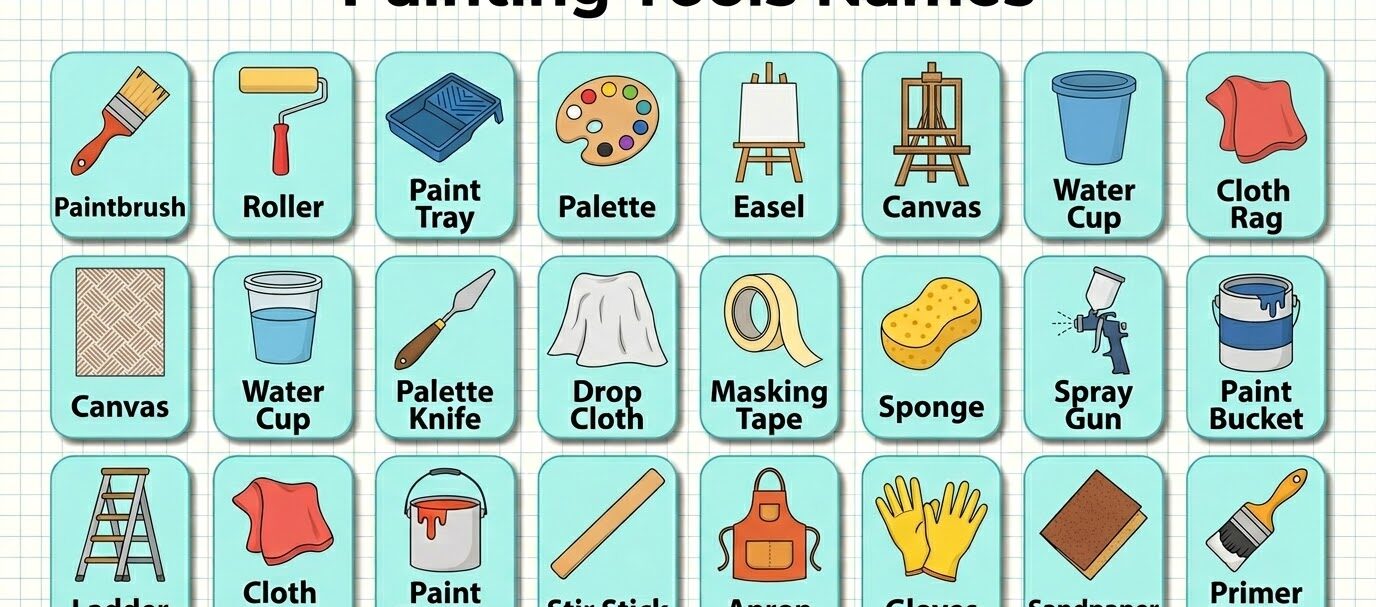Painting Tools Names and Uses in English