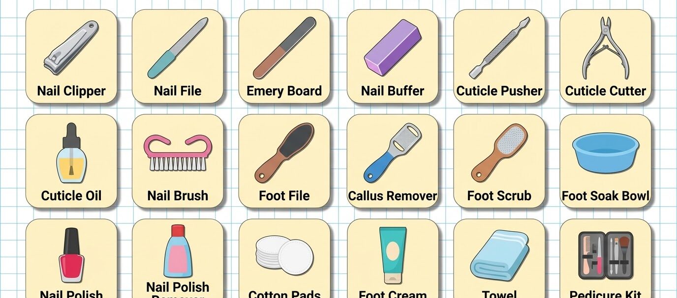Pedicure Tools Name with Pictures