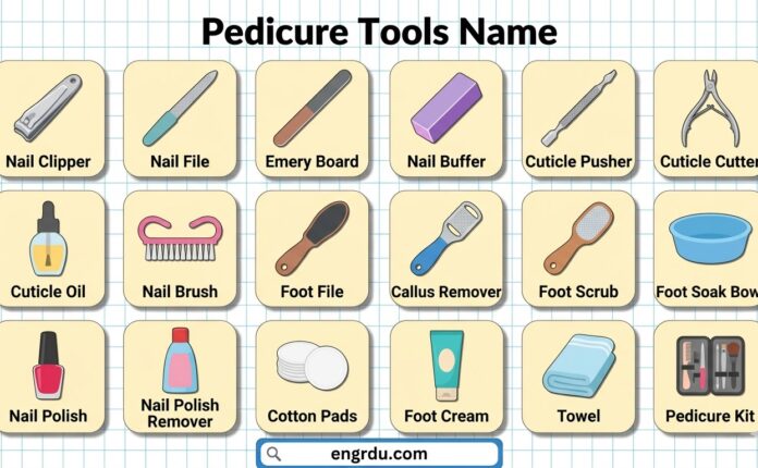 Pedicure Tools Name with Pictures
