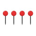 Sewing pins used to hold fabric pieces in place.