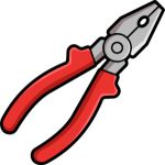 Pliers hand tool for gripping, twisting, and cutting wires safely.