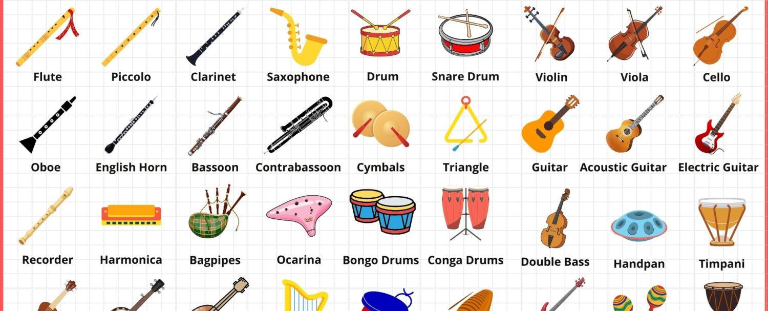Sound Instruments Names with Pictures