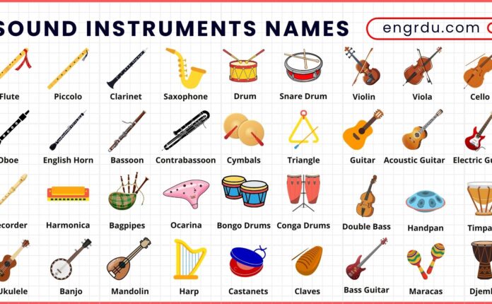 Sound Instruments Names with Pictures