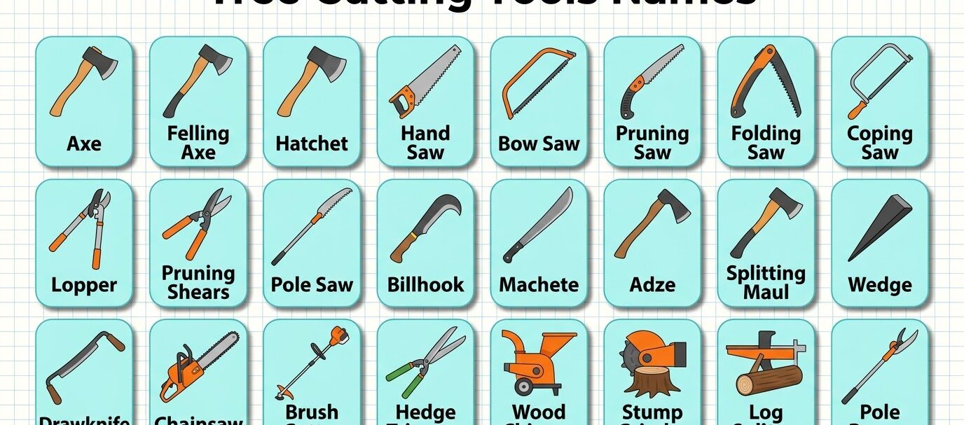 Tree Cutting Tools Names in English