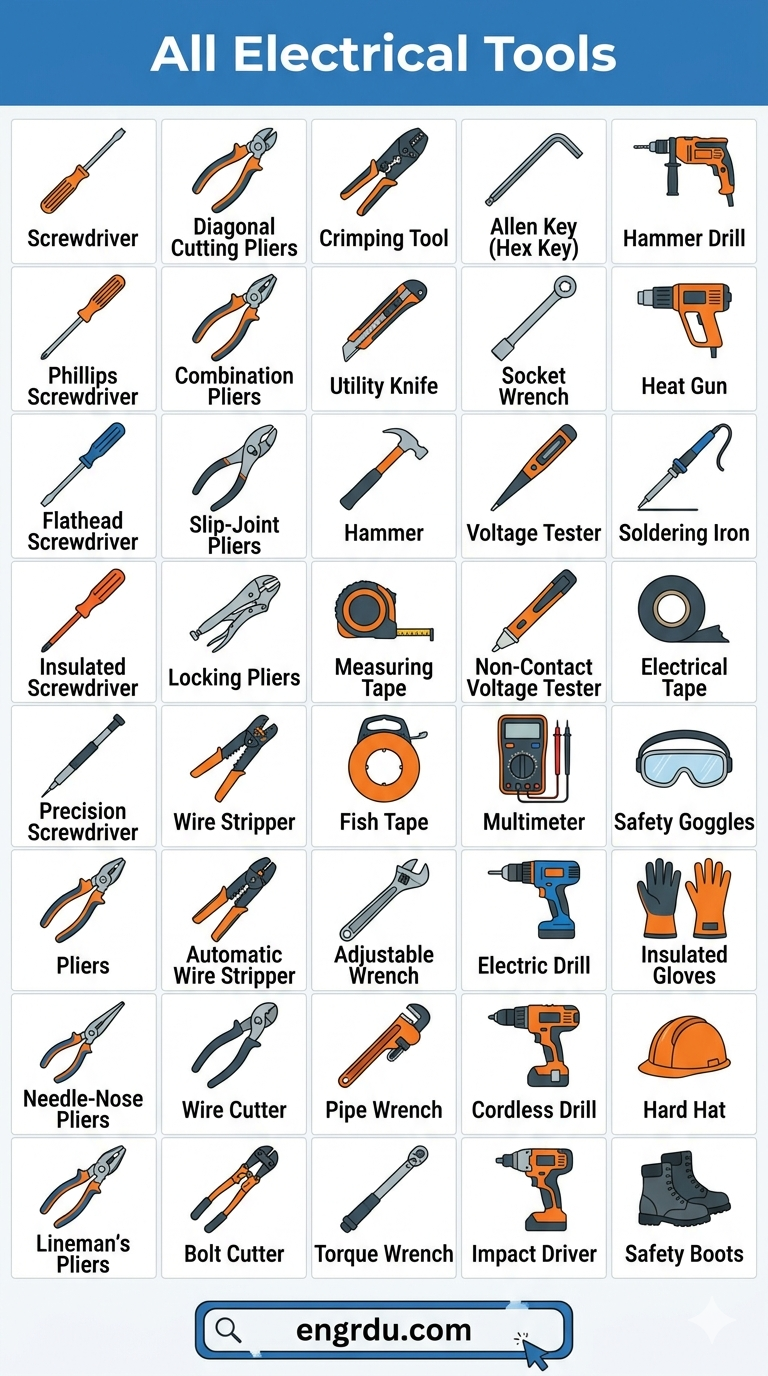 All Electrical Tools Name in English with Pictures