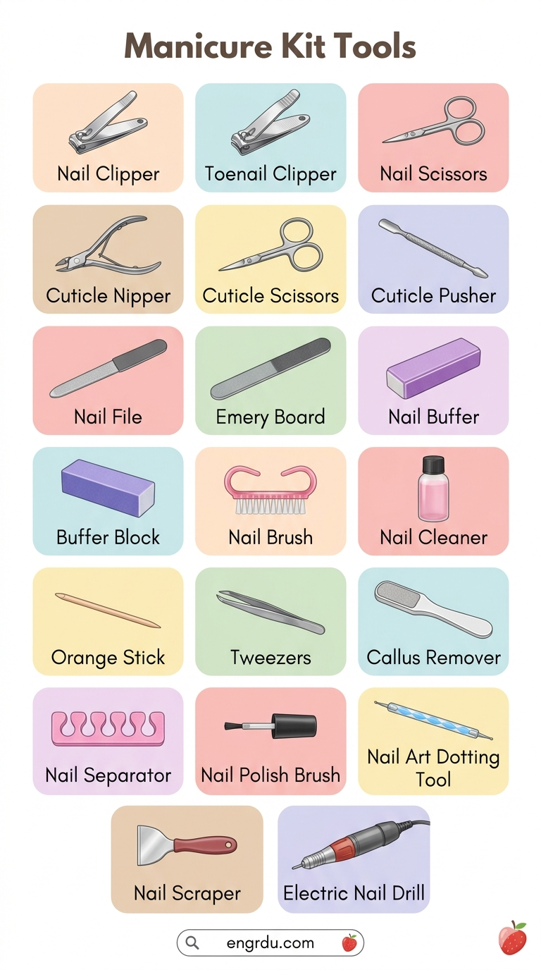 Manicure Kit Tools Names and Uses
