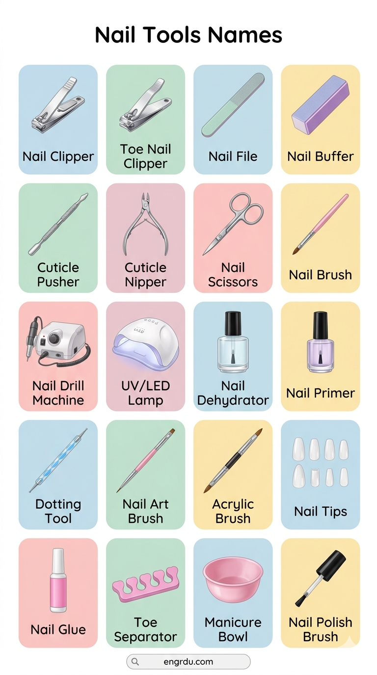 Nail Tools Names with Pictures