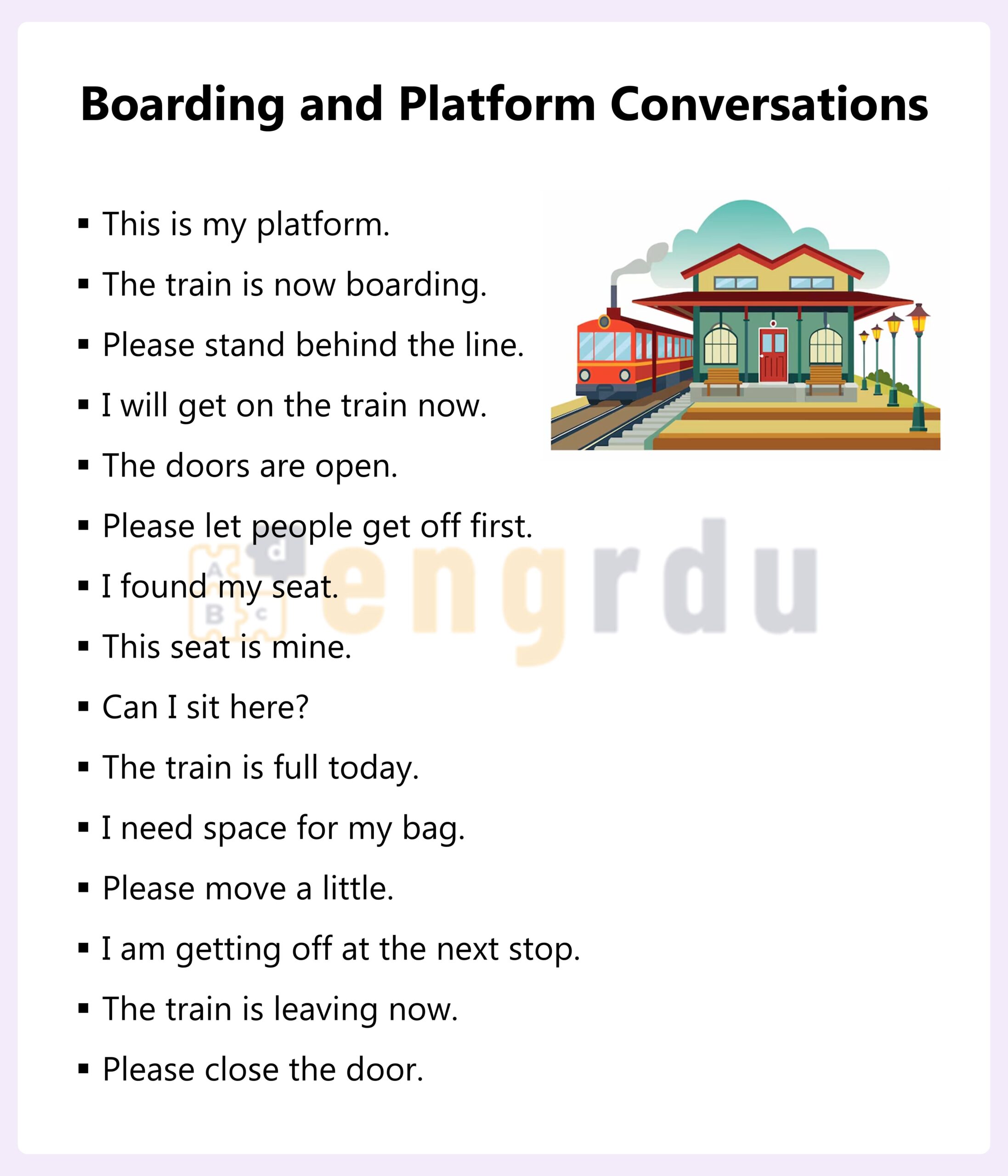 Boarding and Platform Conversations