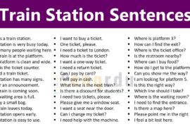 Train Station Sentences