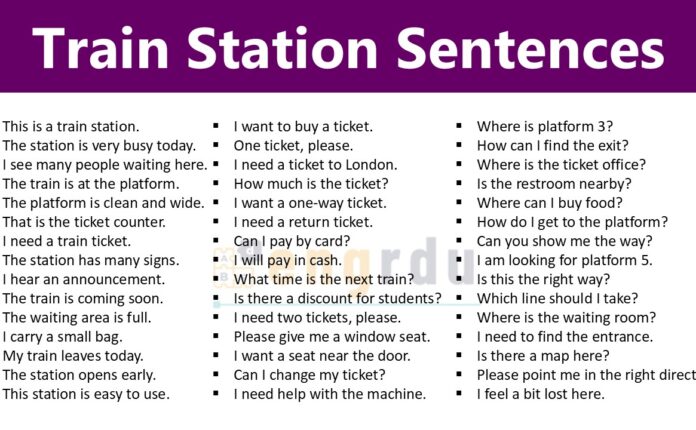 Train Station Sentences