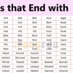 All D Ending Words List