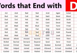 All D Ending Words List