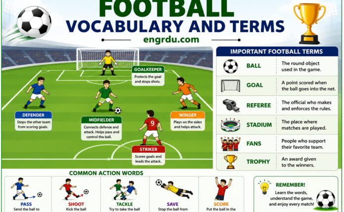 Football Vocabulary and Terms in English with PDF
