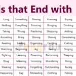 G Ending Words List