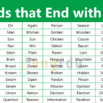 1000+ Words that End with N | All Words Ending in N