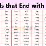 1000+ Words that End with P | All Words Ending in P
