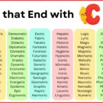 500+ Words That End With C | C-Ending Words List