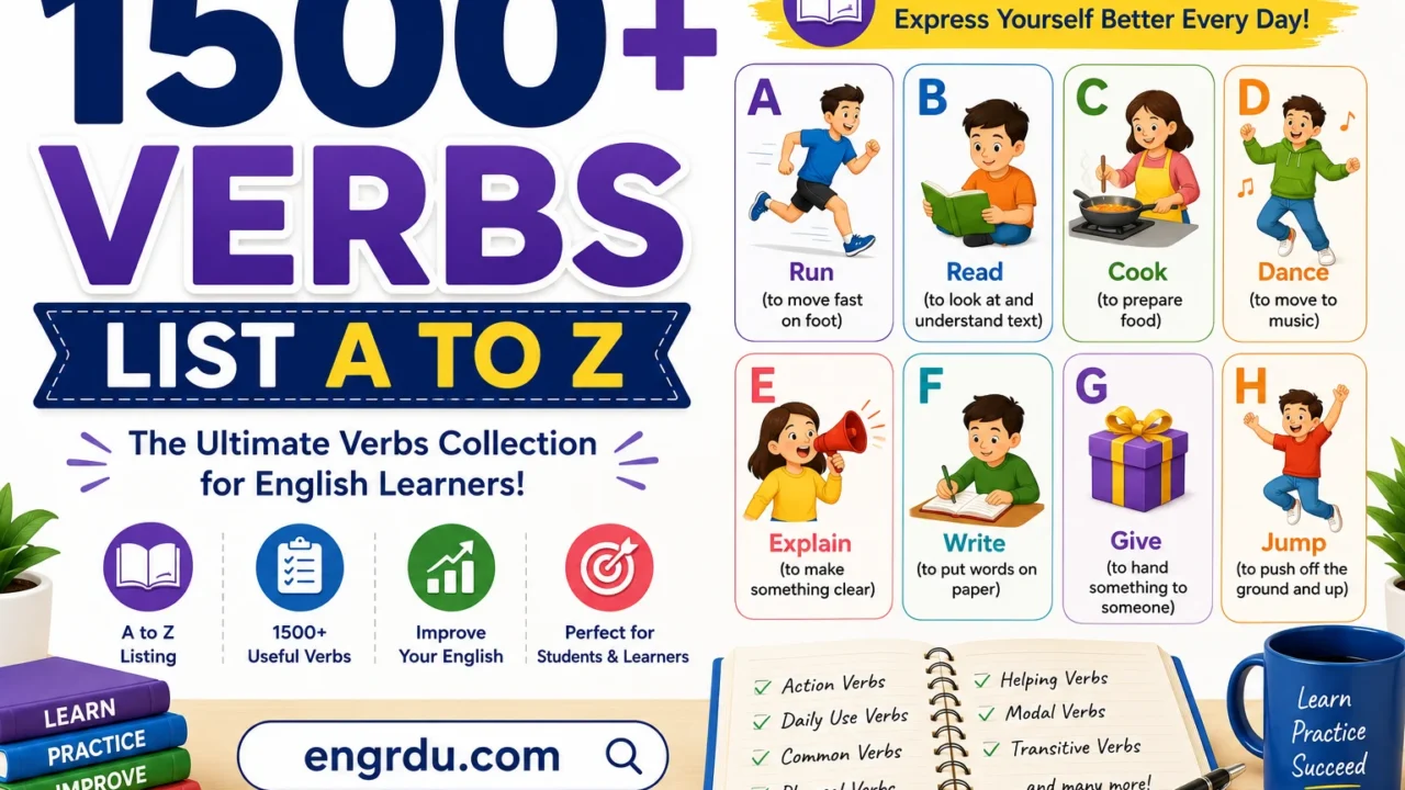 1500+ A to Z Verbs List in English