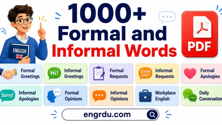 Formal and Informal Words with Meanings and Free PDF Book