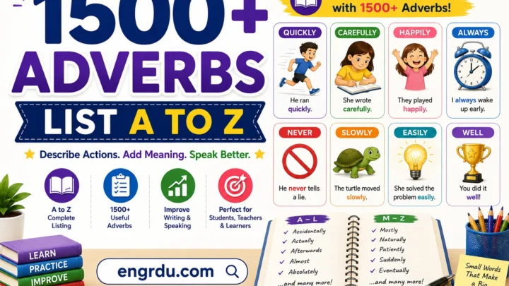 List of Adverbs in English
