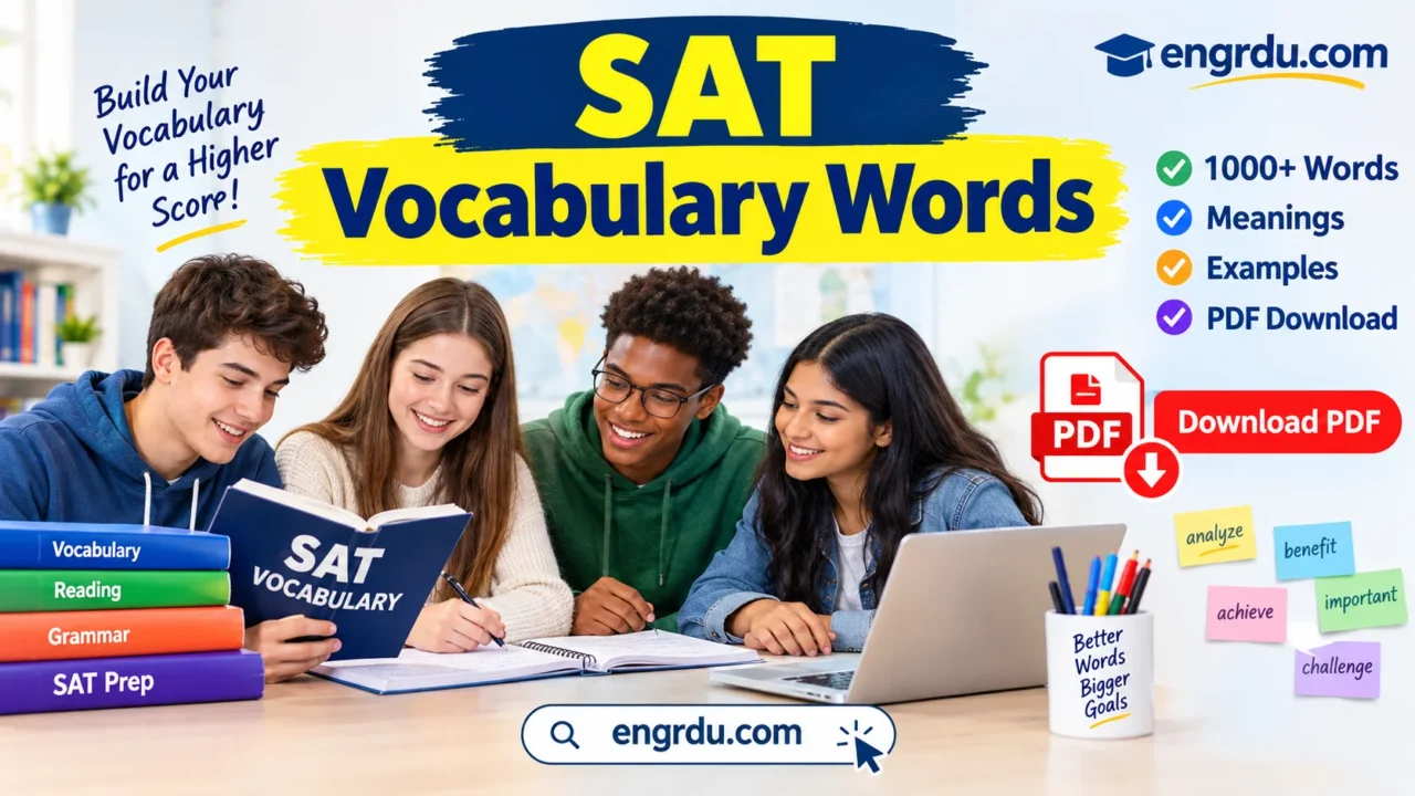 1000+ SAT Vocabulary Words List with Meanings and PDF